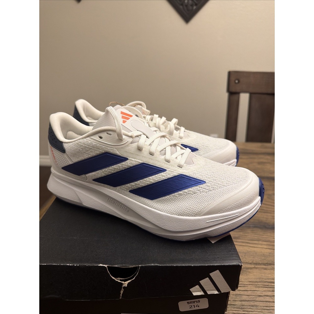 Adidas Duramo SL 2.0 Running Shoes White Lucid Blue JR4395 Men's Size 9 ..Y1